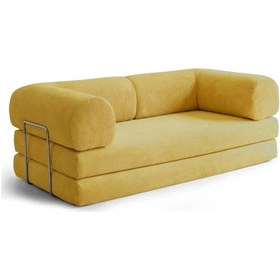 Resim Nova Serisi Kanepe Pratik, Yer Yatağı, Dayanıklı, Bondex Sünger 200x200 Hardal 