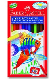 Resim Faber Castell Sulu Boya Kalemi 12 Renk Karton Aquarell 