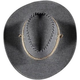 Resim Reva Kovboy Model Fötr Bağlamalı Güneşten Koruyan Fötür Şapka Gri 