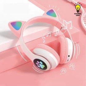 Resim Kensa Led Işıklı Kedili Bluetooth Kulaklık Kablosuz 5.0 Ios Android Uyumlu 8d Stereo Hd Ses 