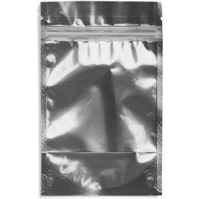 Resim Metalize Tek Taraf Şeffaf Kilitli Doypack - Silver / 8.5x14.5 / 1000 