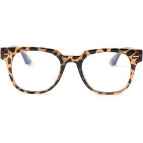 Resim TomyHelf Leopar Desenli Şeffaf Camlı Unisex Bilgisayar Gözlüğü – Kare Çerçeve, Şık Tasarım 