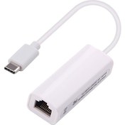 Resim Type-C USB RJ45 Ethernet 10/100 Çevirici Adaptör WIN10/MAC/LINUX (Tak Çalıştır) Type C Lan 