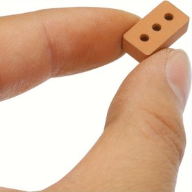 Resim 50 adet Miniatur Kil Tuğla Seti - Model Yapımı, Bahçe Dekoru, İç/Dış Mekan Kullanımı, Noel, Cadılar Bayramı, Paskalya, Hanuka, Şükran Günü için İdeal, Elektrik Gerektirmez 
