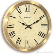 Resim Time Gold Ofis Salon Duvar Saati Metal Altın Rengi 35 Cm Altın 