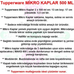 Resim Tupperware Mikro Kap 2'li Mikrodalga Fırın Isıtma Beslenme Li Hsgl 