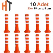 Resim 75 cm Eko, Trafik Delinatörü Seti, Esnek Duba 10 Adet 