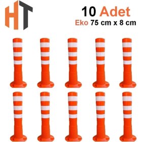 Resim 75 cm Eko, Trafik Delinatörü Seti, Esnek Duba 10 Adet 