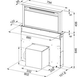 Resim Franke Davlumbaz Downdraft Fdw 908 Ib Xs 90 cm 