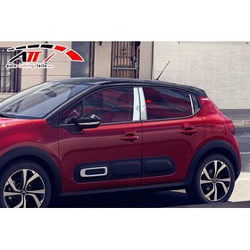 Resim ARD Pazarlama Citroen C3 2020-2022 Krom Kapı Direği Kaplaması Cam Direği Şık Görünüm 6 Parça 