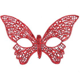 Resim shopwave Kırmızı Dantel Masquerade Maskesi 7 No (5047) 