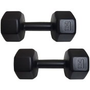 Resim 3 Kg X 2 Adet 6 Kg Dambıl Seti 6 Kg Dumbell Set - Siyah1 