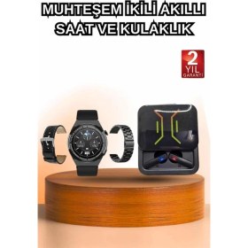 Resim Pileli Store Dijital Göstergeli Bluetooth Kulaklık ve Bildirim Görebilen Akıllı Saat Alarm ve Titreşim 