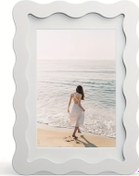 Resim Gaojunshop01 Beyaz 4x6 İnç Dalgalı Duvar Ve Masaüstü Fotoğraf Çerçevesi - Modern Dekor 