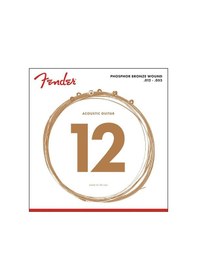 Resim Fender 0730060403 Phosphor Bronze Akustik Gitar Teli 12-53 60l Light Set Dengeli Projeksiyon Ve Uzun Ömürlü Parlaklık 