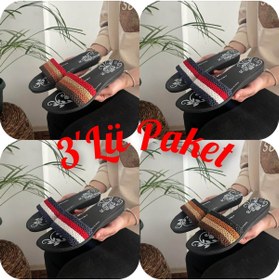 Resim Behtah Kundura 3'lü Paket Rahat Kadın Ev Ve Dışarı Terliği Çeyiz Misafir Yazlık Günlük Terlik 