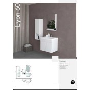 Resim Evros Liyon 60 cm Banyo Dolabı 