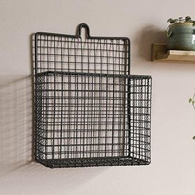 Resim GO DEKOR Çok Amaçlı Dekoratif Tel Dergilik & Gazetelik/Duvar Sepeti 