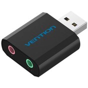Resim Vention Usb Ses Kartı Harici Usb Ses Adaptörü Kulaklık Mikrofon 3.5mm Jack Pc Black 