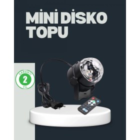 Resim Rgb LED Disko Küresi 7 Modlu Uzaktan Kumandalı 