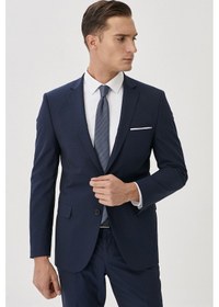 Resim AC&Co / Altınyıldız Classics Erkek Lacı Slim Fit Dar Kesim Mono Yaka Takım Elbise 
