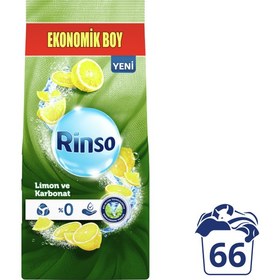 Resim Rinso Toz Çamaşır Deterjanı Limon ve Karbonat Renkliler ve Beyazlar İçin Derinlemesine Temizlik 10 KG 
