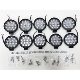 Resim REPLAX 10 Adet 14 Led Yuvarlak Off Road Sis Farı Sis Lambası Çalışma Lambası Projektör 