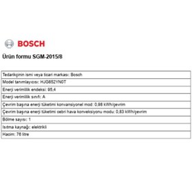 Resim Bosch Seri 6 HJG852YN0T 76 LT Ankastre Fırın 