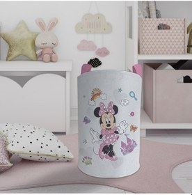 Resim Mekta Home Bebek Ve Çocuk Odası Minnie Mause Küçük Figür Desenli Oyuncak Sepeti Renkli Çok Renkli 