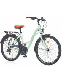 Resim Corelli Glowie 28 Jant 44CM Green Cooper Yeşil Bakır Şehir Bisikleti 
