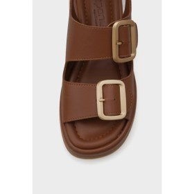 Resim Capone Outfitters Denice Dolgu Topuklu Çift Bantlı Tokalı Kadın Sandalet 