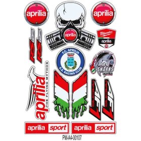 Resim PROMOT Motorsiklet Aksesuar Ekipman Sticker Kask Grenaj Laptop Sticker Seti 0107 