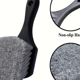 Resim 1 adet Araba Yıkama için Yumuşak Fırça - Kaymaz Sap, Dayanıklı ve Sıkı Yumuşak Kıllar, Tekerlekler ve Lastikler Temizlemek için İdeal, Lastik Temizleme Fırçası | Ergonomik Sap | Dayanıklı Plastik, Araba Yıkama Fırçaları 