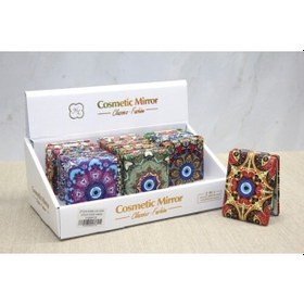 Resim Taşlı El Aynası Dikdörtgen Kalın Model 2 