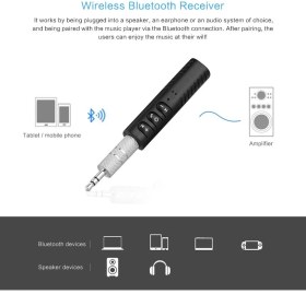 Resim Profisher Bluetooth Araç Kiti Hands Free Müzik Alıcısı Ses Adaptörü Aux Siyah 