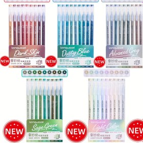 Resim LANGUO Yeni 9'lü Jel Kalem Boyama Kalemleri, Pürüzsüz Yazma, Kolay Çizim, Not Defterleri İçin Uygun, Günlük Boyama, El Yazısı ve Sanat Yaratımı İçin Mükemmel, Hediye İçin Uygun, Profesyonel Sanat Amacına Uygun 