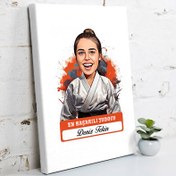 Resim Karikatürlü En Başarılı Kadın Judocu Kanvas Tablo 