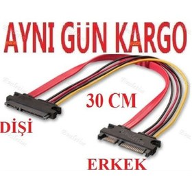 Resim Sata Uzatma Kablosu 4617A 15+7 Pin (Erkek - Dişi) Ek Kasa Içi Hdd 