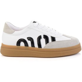 Resim Bambi Beyaz Siyah Kadın Sneaker K01179600009 