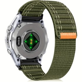Resim 26mm 22mm Naylon Saat Kayışları Garmin Fenix E/Fenix 8 AMOLED-47mm/Fenix 7/7 Pro/Fenix 6 Pro/6/Fenix 8 51mm/Fenix 7X/ Fenix 6X/ Fenix 5X/ Enduro 2 ile Uyumlu, Garmin Fenix5/Fenix 5 Plus/Forerunner 965/945/Descent G1/Approach S62/Fenix 7X Pro Sapphire Solar/ 6X Pro/5X Plus/Tactix 7 için QuickFit Spor Saat Kayışı 