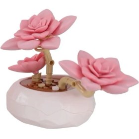 Resim P655064 Panlos Pembe Nilüfer Sukulent Model 82 Parça Block Oyuncak 