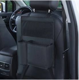 Resim Xuweiwei Car Back Seat Organizer Hb001 Oxford Black Dayanıklı Yapay Deri Çok Cepli Seyahat Ayakkabı Saklama 