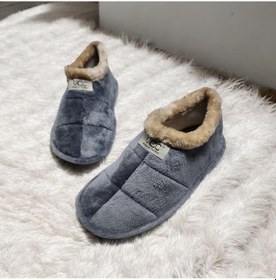 Resim Ucc Yumuşak İç Taban Boğazı Kürklü Ev Ayakkabısı Ve Pandufu Gri 