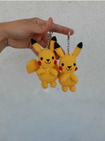 Resim Tasarım Amigurumi pikachu anahtarlık (1adet) 