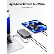 Resim Aukey PB-Y48-GY 100W 20000 mAh PD Dahili Type-C Kablolu Taşınabilir Şarj Cihazı 