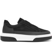 Resim Derimod Erkek Siyah Kalın Tabanlı Süet Deri Sneaker,Kışlık Spor Ayakkabı 25WFD641310 