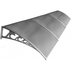 Resim Pratik Sundurma Kapı Pencere Üstü 100x360 Cm Gri 6 Mm Levhalı 