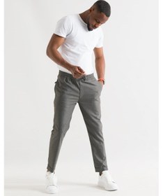 Resim Slimfit Kapamasız Çizgili Beli Lastikli İplikli Duble Ve Dar Paça Erkek Jogger Pantolon 001 