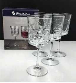 Resim 440457 Estrella Şarap Kadehi 340cc 4 Lü Şeffaf 