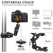 Resim Pazly 360 Dönebilir Bisiklet Tutucu - Alüminyum Aksesuar Bağlantısı - Siyah Renk - Çap 2,5-6,5 Cm - Uygulama Genişletimi 